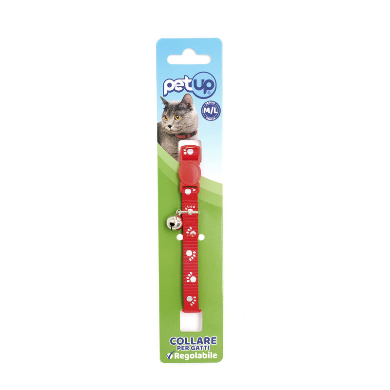 Petup Collare Gatto 10mm Zampe Blu