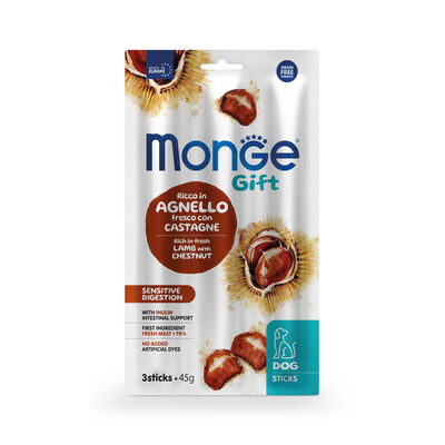 Monge Gift Dog Adult Snack Digestion Agnello, Castagne e Inulina 45 gr