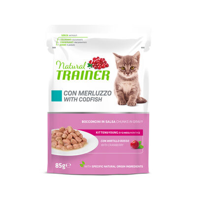Natural Trainer Kitten&Young Snack con Merluzzo 85 gr
