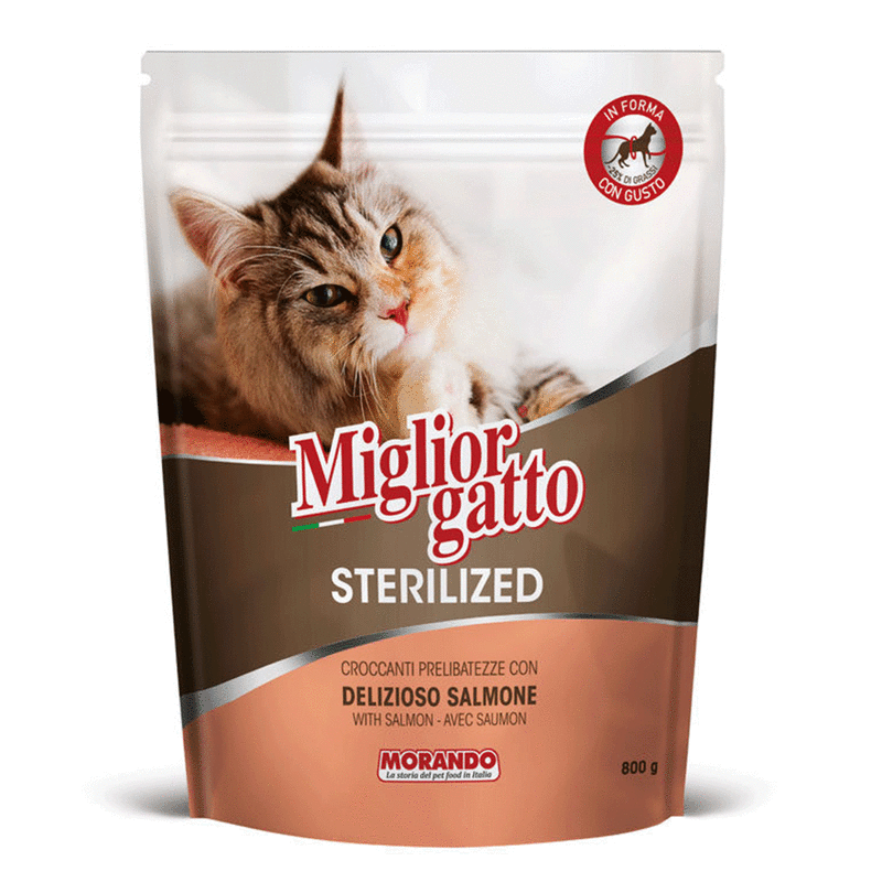 Migliorgatto Cat Sterilized con Delizioso Salmone 800 gr