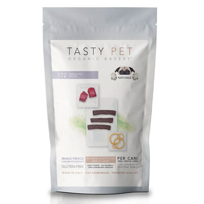 Tasty Pet Dog Snack Dental Snack Maiale e Frutti di Bosco 80 gr