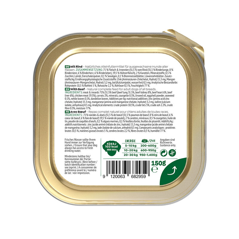 Wow Dog Adult Manzo con carote e zucchine 150gr