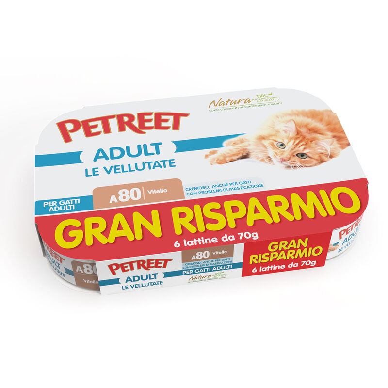 Petreet Natura Cat Adult Le Vellutate Vitello 6x70 gr