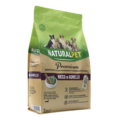 Naturalpet Premium Dog Adult Mini ricco in Agnello 3 kg