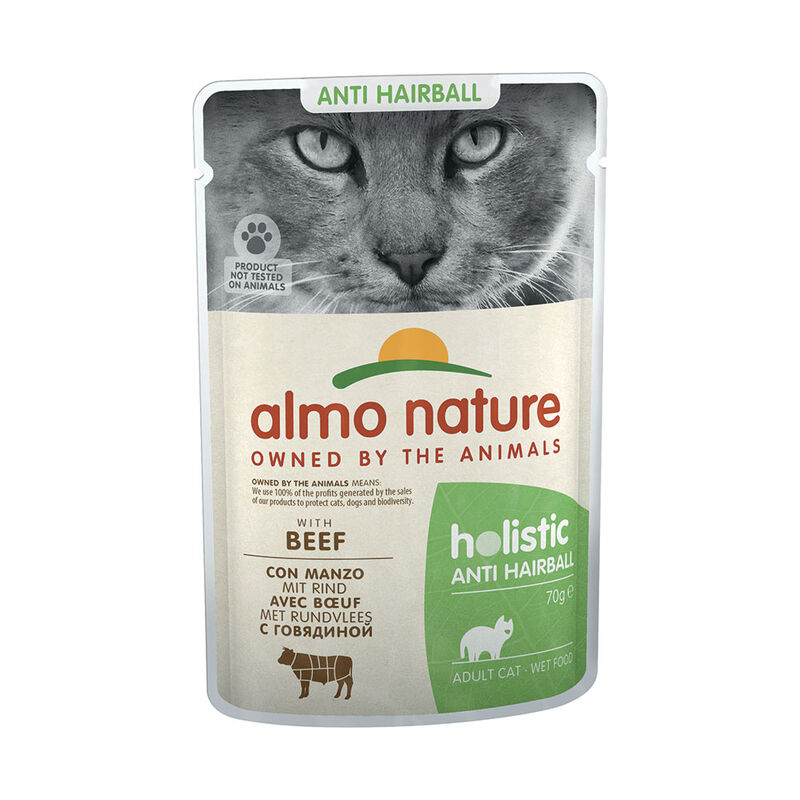 Almo Nature Holistic Functional Cat Anti Hairball - con Manzo 70 gr