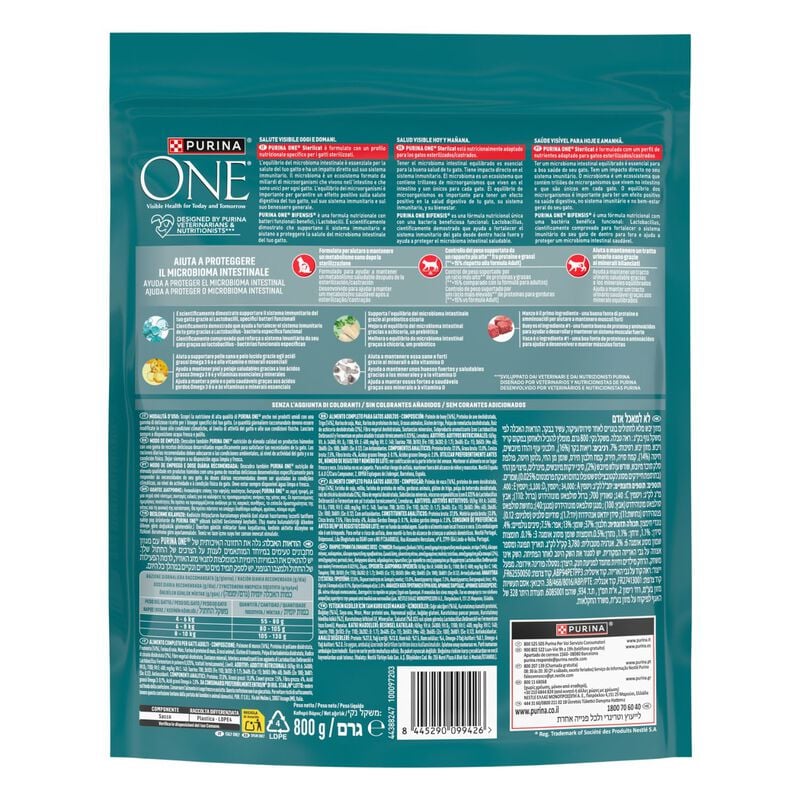 Purina One Bifensis Cat Sterilcat Manzo e Frumento 800 gr