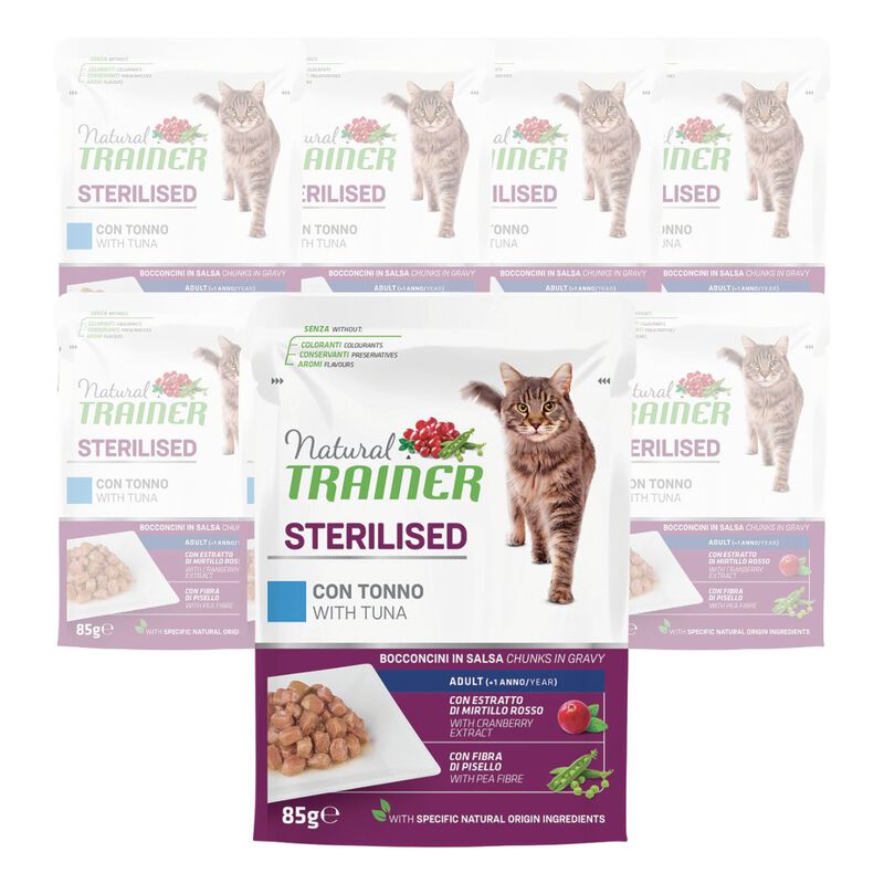 Natural Trainer Cat Sterilised con Tonno 85 gr