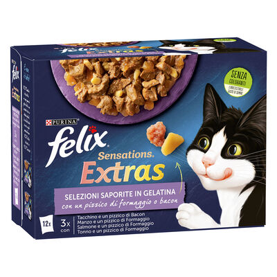 Felix Sensation Extras Cat Selezioni Saporite 12x85 gr