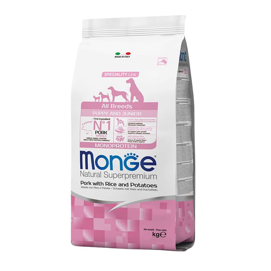 Monge Natural Superpremium Monoprotein per Cuccioli All Breeds con Maiale 12 kg