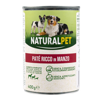 Naturalpet Dog Adult Patè ricco in Manzo 400 gr
