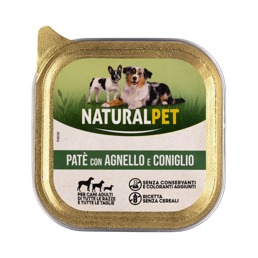 Naturalpet Dog Adulto Pat&eacute; con Agnello e Coniglio 150 gr