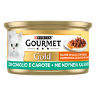 Gourmet Gold Cat Adult Dadini in Salsa con Coniglio e Carote 85 gr