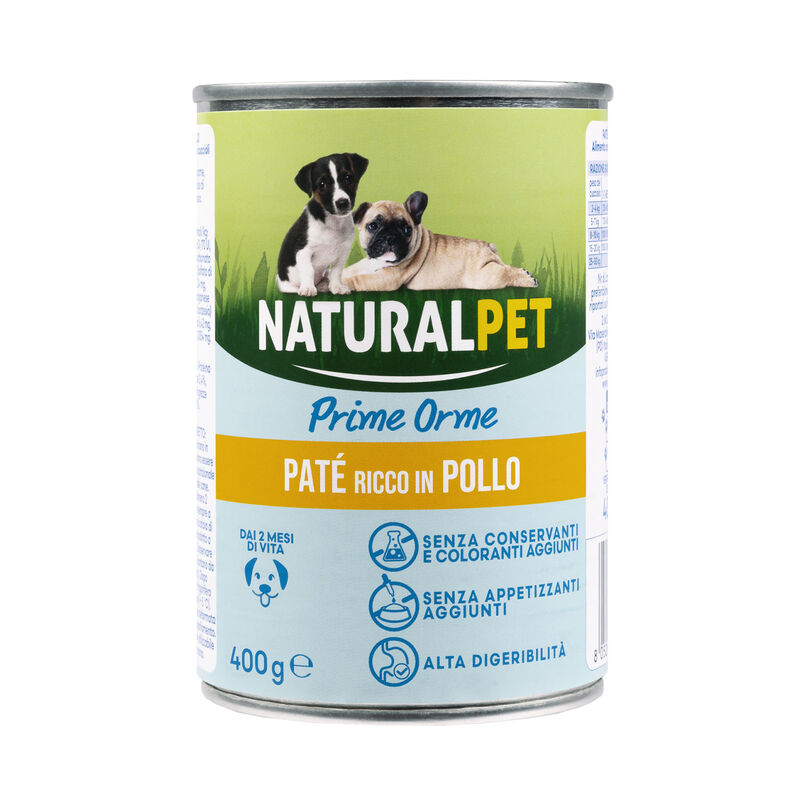 Naturalpet Prime Orme Puppy Paté ricco in Pollo 400gr