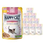Happy Cat Kitten & Junior Farm Poultry con Pollame in Salsa 85 gr