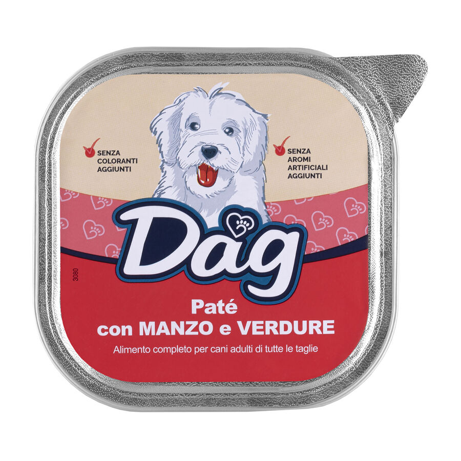 Dag Dog Adult All Breed pat&eacute; con Manzo e verdure 300gr