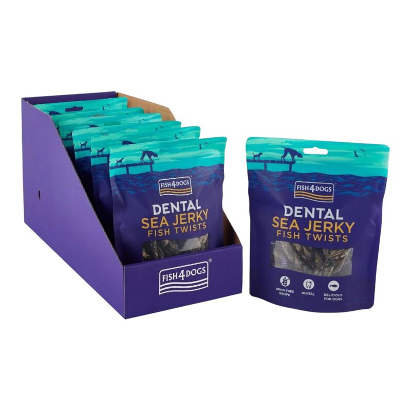 Fish4Dogs Dental Sea Jerky Fish Twists Snack 100 gr
