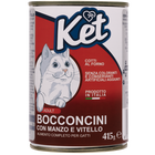 Ket Adult All breeds Bocconcini Manzo e Vitello 415 gr