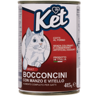 Ket Adult All breeds Bocconcini Manzo e Vitello 415 gr