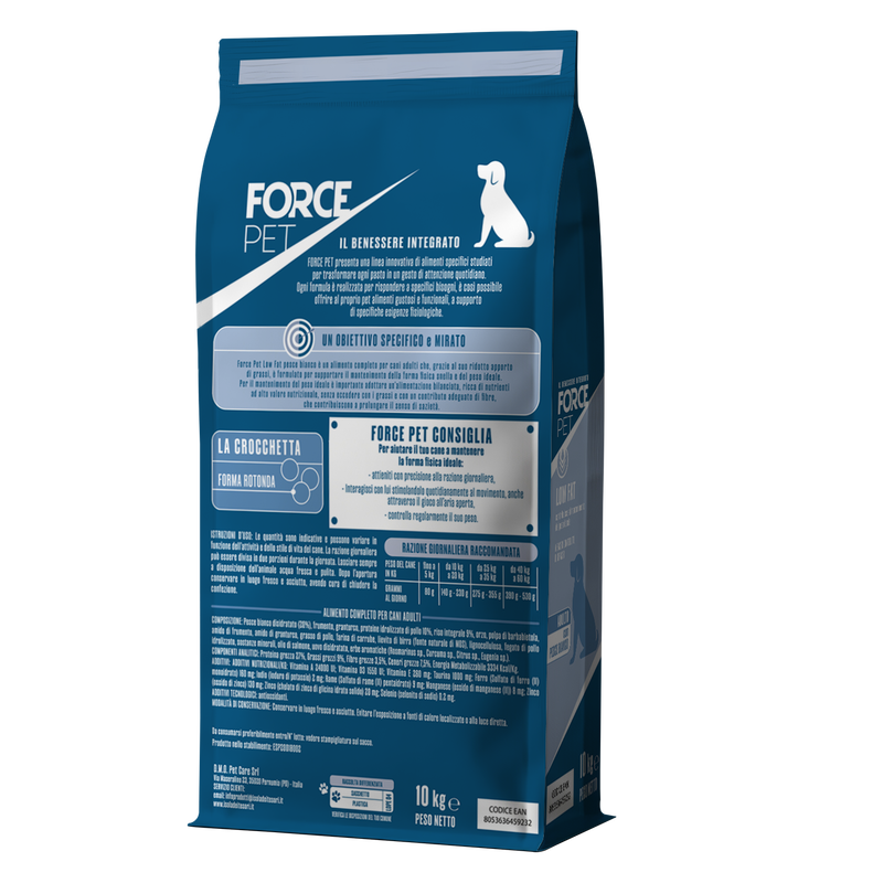 Forcepet Dog Adult Low Fat con pesce bianco 10kg