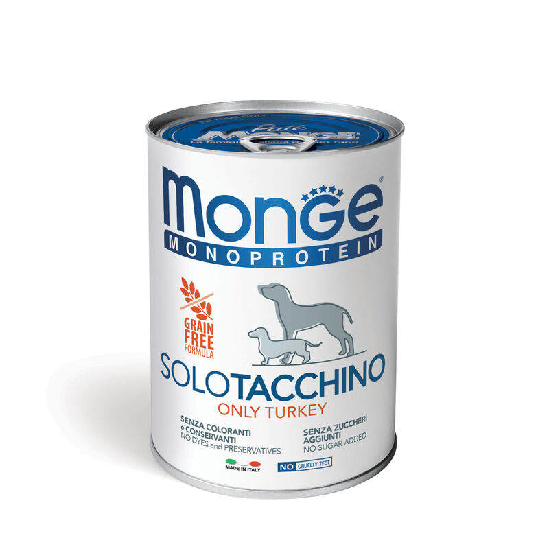 Monge Monoprotein Dog Adult Grain Free Solo Tacchino 400 gr