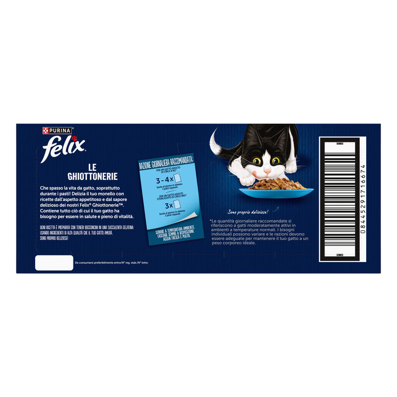 Felix Le Ghiottonerie Selezioni con Pesci in gelatina 44x85 gr