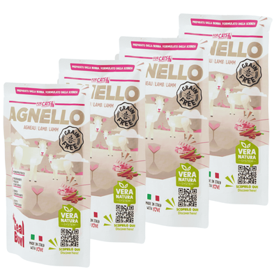 Real Bowl Rag&ugrave; per gatti adulti con Agnello 80 gr