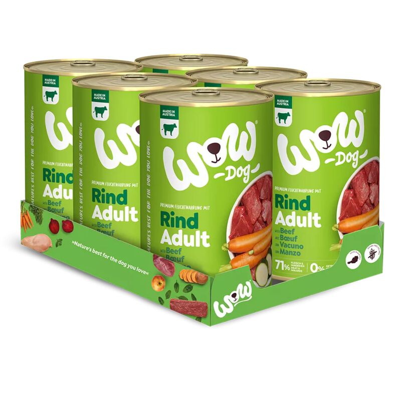 Wow Dog Adult Manzo con Carote e Zucchine 400 gr