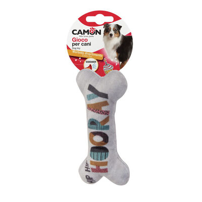 Camon Gioco Osso Hooray con squeaker per cani 14 cm