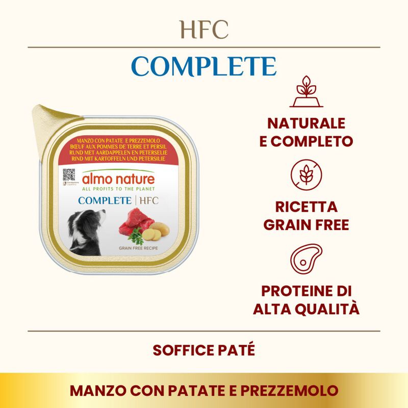 Almo Nature HFC Dog Adult manzo con patate 150 gr