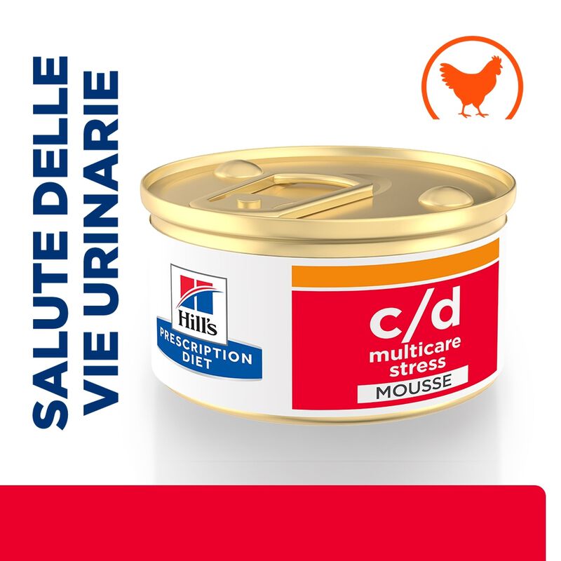 Hill's Prescription Diet c/d Multicare Stress Cibo Umido per gatti adulti con Pollo 85 gr