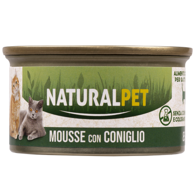 Naturalpet Cat Adult Mousse con Coniglio 85 gr