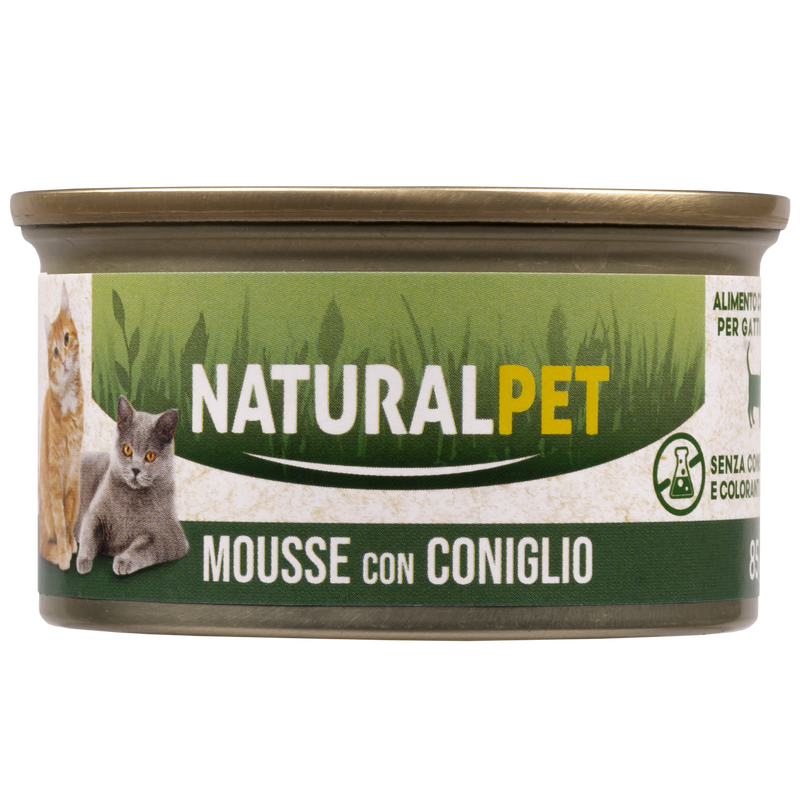 Naturalpet Cat Adult Mousse con Coniglio 85 gr