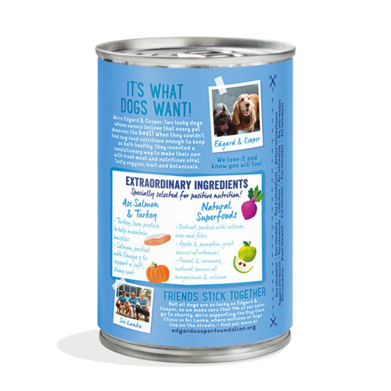 Edgard & Cooper Dog Adult Salmone e Tacchino 400 gr