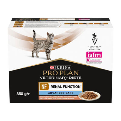 Purina Pro Plan Veterinary Diets Cat NF Renal Function St/Ox in busta con Salmone 10x85 gr