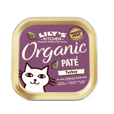 Lily's Kitchen Cat Adult Organic Turkey Dinner, Tacchino 85 gr
