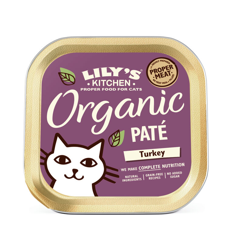 Lily's Kitchen Cat Adult Organic Turkey Dinner, Tacchino 85 gr