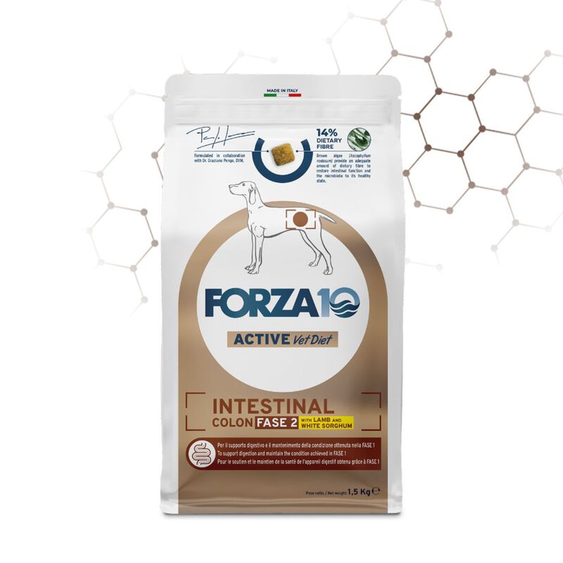 Forza10 Active Vet Diet Dog Adult Intestinal Colon Fase 2 Agnello 1,5 kg