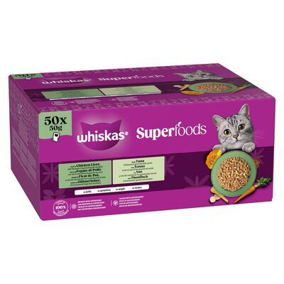 Whiskas Superfood Gatto Adulto Bustine in Gelatina 50 pz x 50 gr