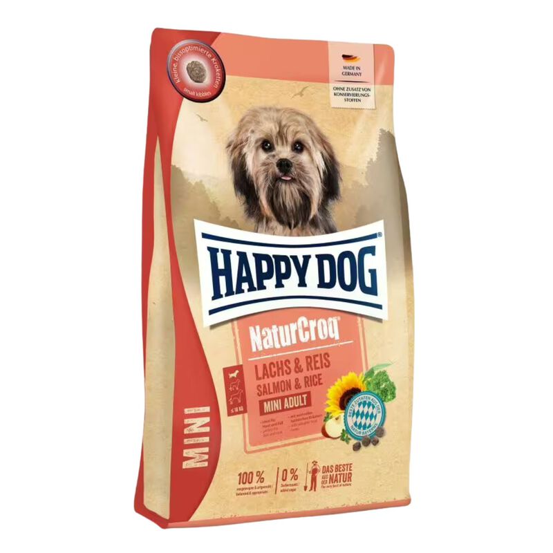 Happy Dog Adult Mini NaturCroq Salmone e riso 4 kg