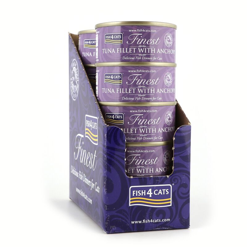 Fish4Cats Finest Cibo Umido per gatti Tonno e Acciughe 70 gr