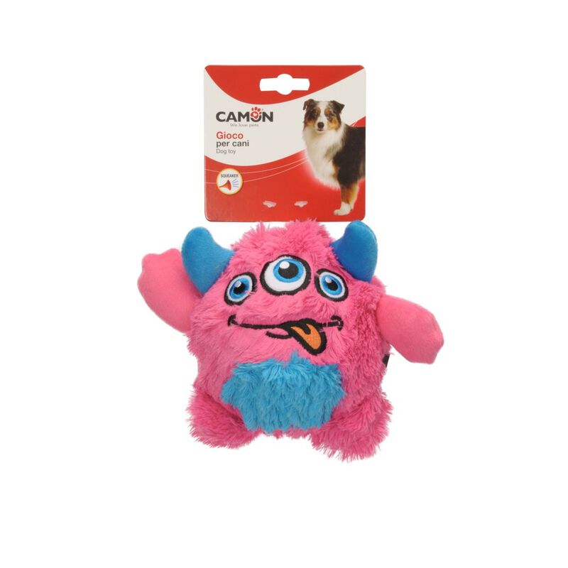 Camon monster colorati in poliestere con squeaker 8 cm