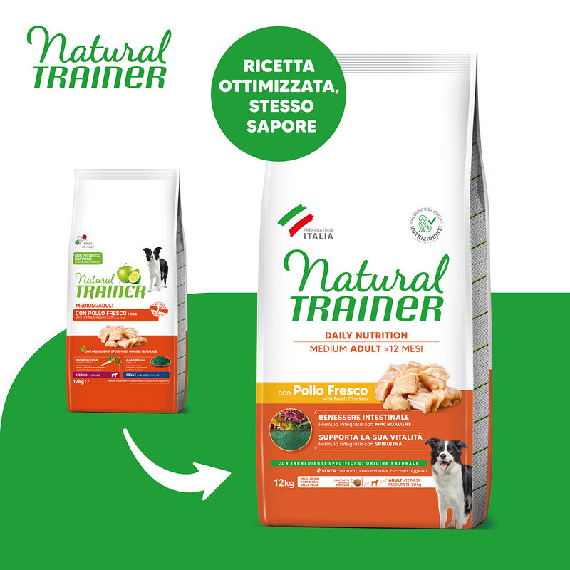 Trainer Natural Dog Medium Adult Pollo Fresco 12 kg