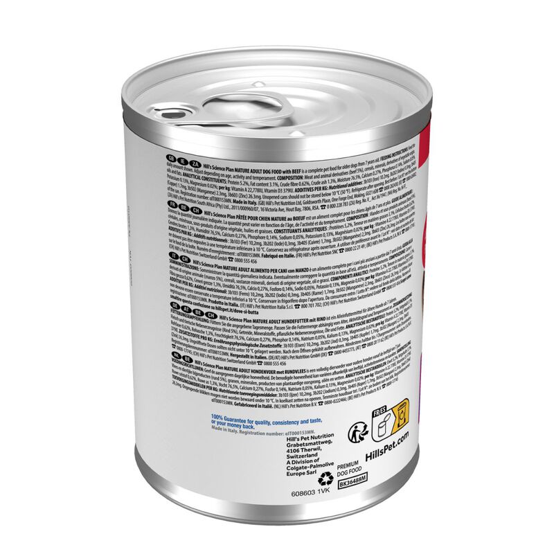 Hill's Science Plan Dog Adult Mature 7+ Manzo 370 gr