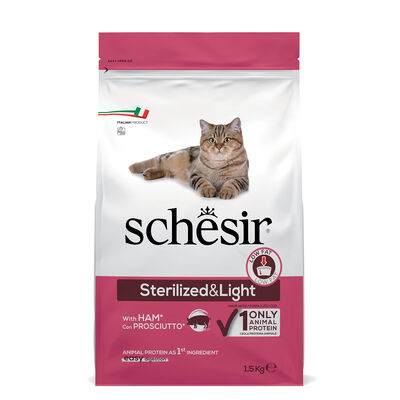 Schesir Cat Sterilized & Light con Prosciutto 1,5 kg