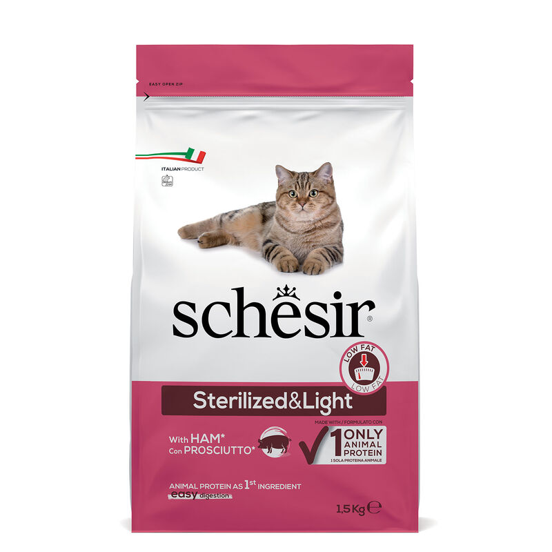 Schesir Cat Sterilized & Light con Prosciutto 1,5 kg