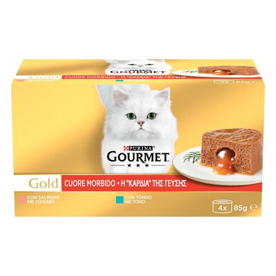 Gourmet Gold Cuore Morbido Cat con Tonno e Salmone 85grx4pz
