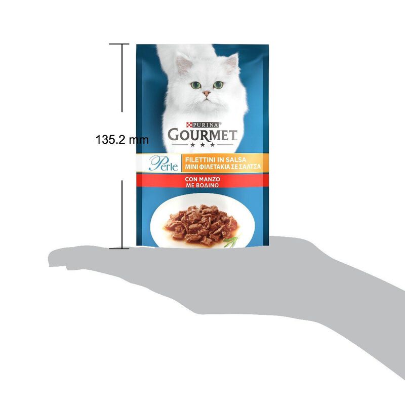 Gourmet Perle Cat Adult Filettini in Salsa con Manzo 85 gr