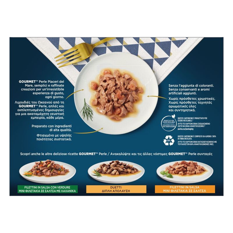 Gourmet Perle Cat Adult Piaceri del Mare 8 x 85 gr