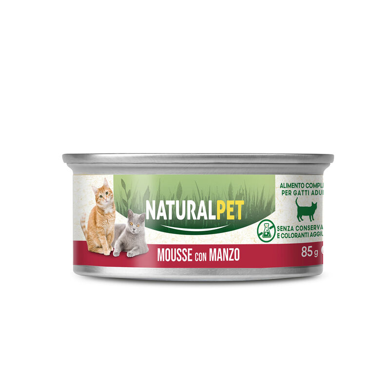 Naturalpet Cat Adult Mousse con Manzo 85 gr