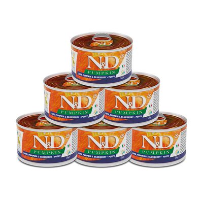 Farmina N&D Pumpkin Dog Puppy Mini Agnello e Mirtillo 140 gr